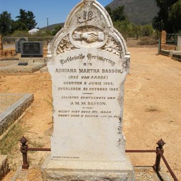 BASSON Adriana Martha nee VAN AARDE 1863-1927