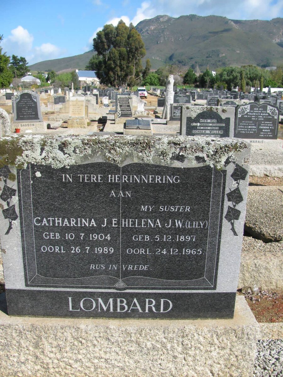 LOMBAARD Catharina J.E. 1904-1989 :: LOMBAARD Helena J.W. 1897-1965