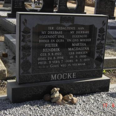 MOCKE Pieter Hendrik 1922-1996 &amp; Martha Magdalena DIRKSEN 1900-1979