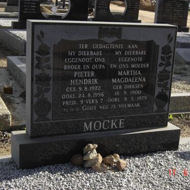 MOCKE Pieter Hendrik 1922-1996 &amp; Martha Magdalena DIRKSEN 1900-1979