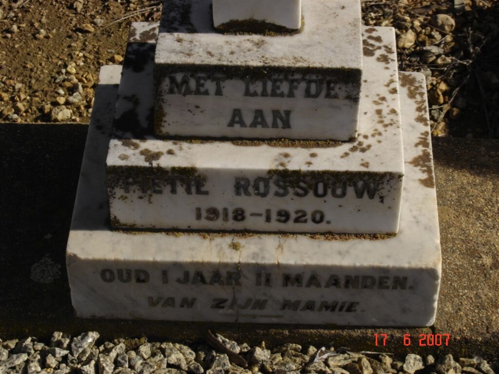 ROSSOUW Pietie 1918-1920
