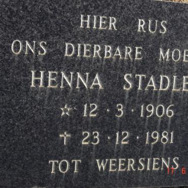 STADLER Henna 1906-1981