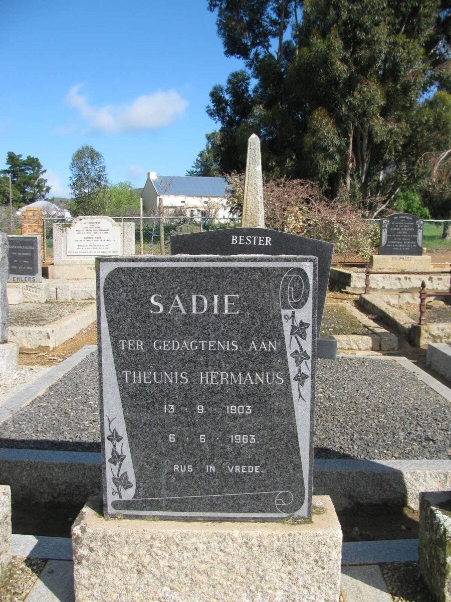 SADIE Theunis Hermanus 1903-1963