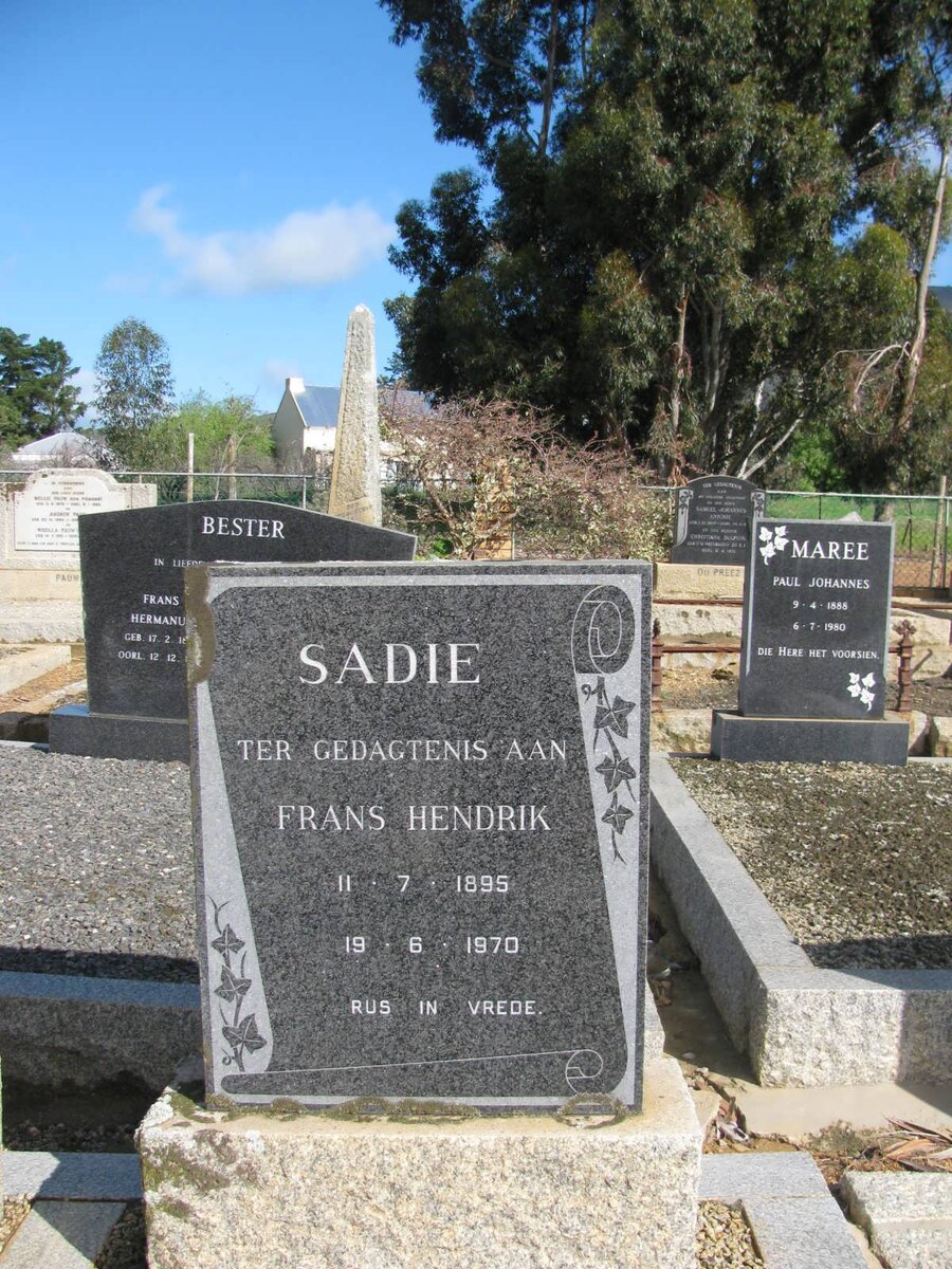 SADIE Frans Hendrik 1895-1970