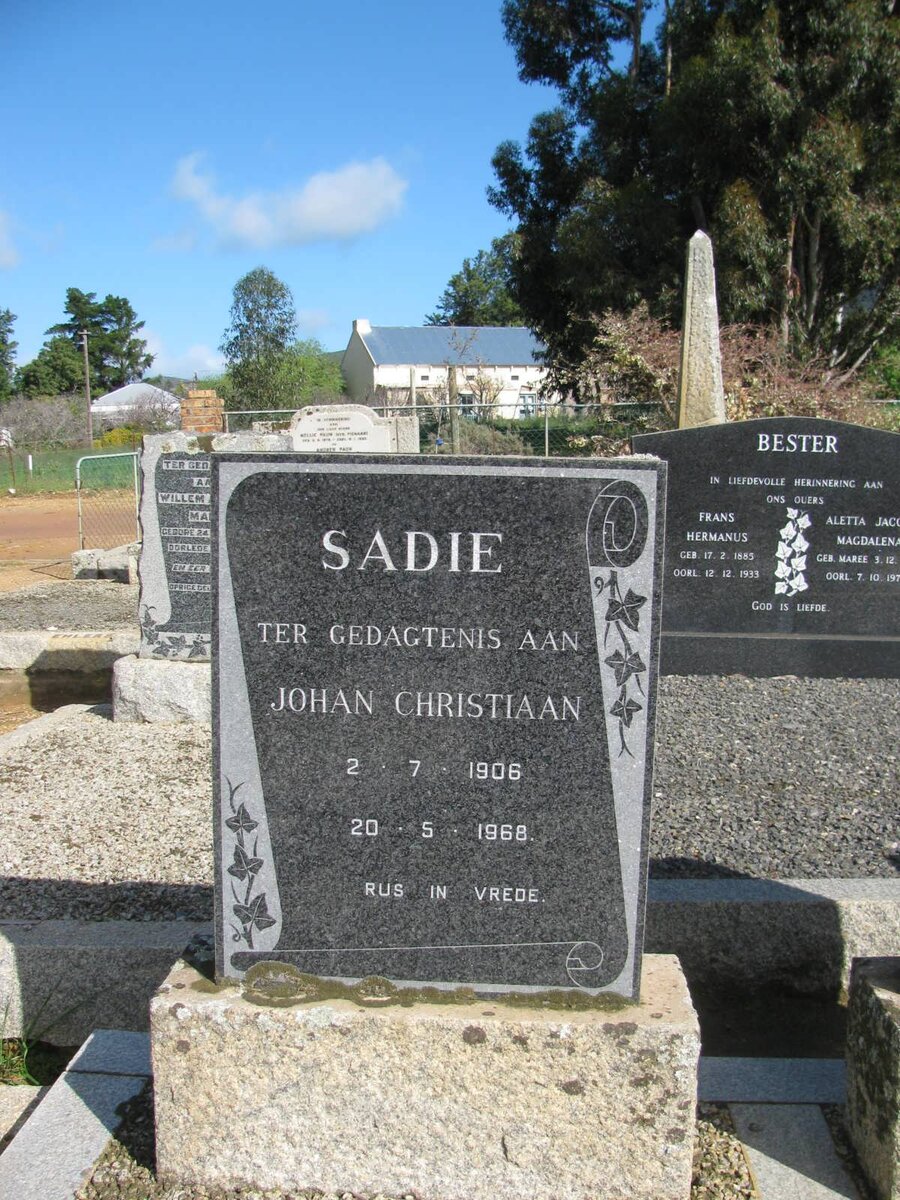 SADIE Johan Christiaan 1906-1968