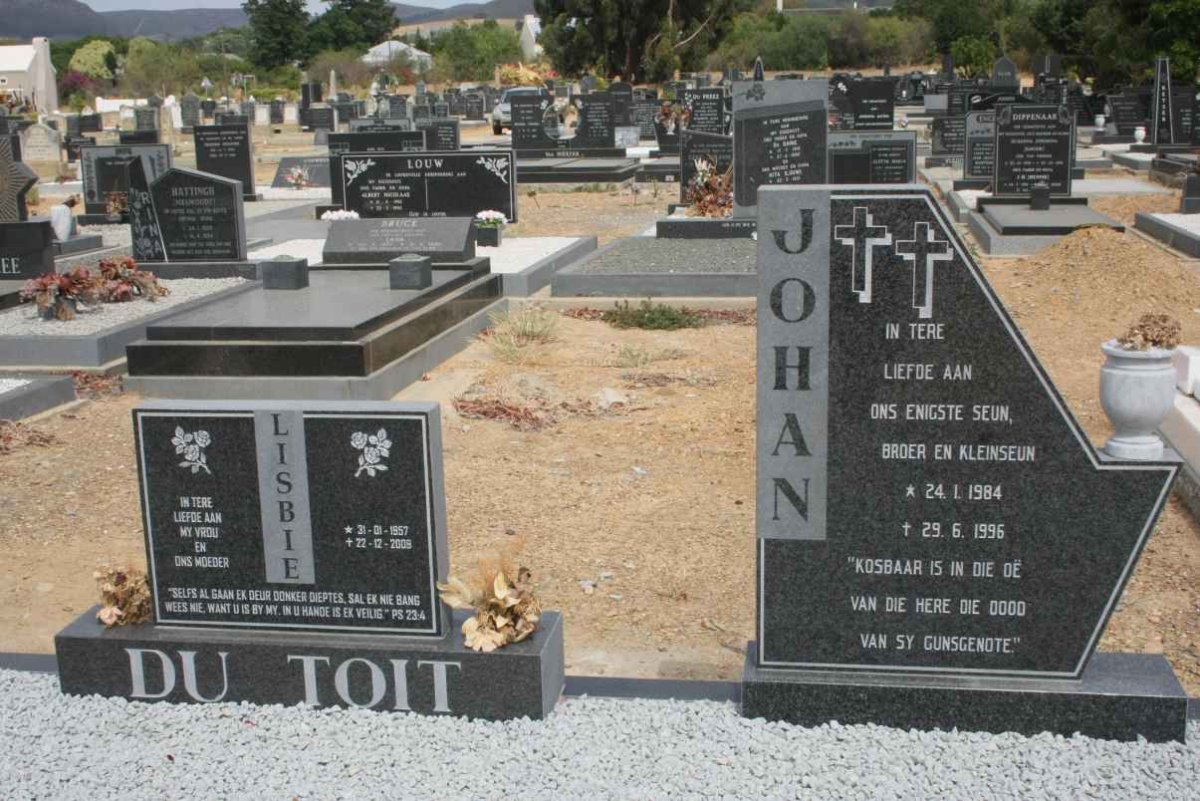TOIT Johan, du 1984-1996 :: DU TOIT Lisbie 1957-2009