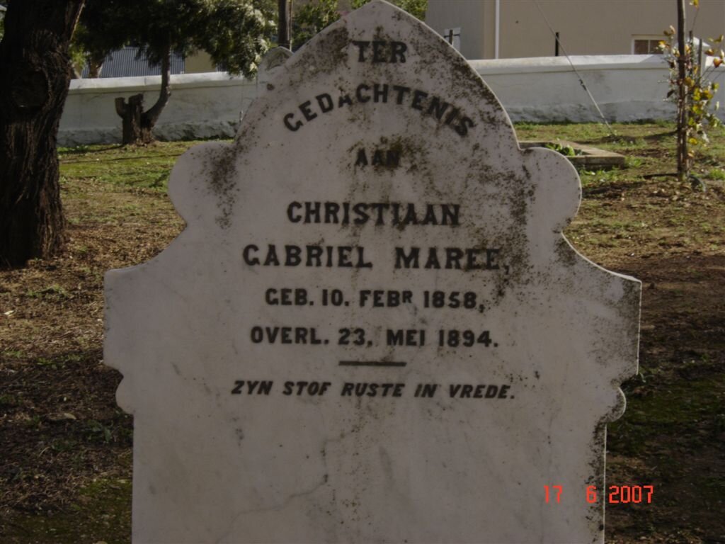 MAREE Christiaan Gabriel 1858-1894