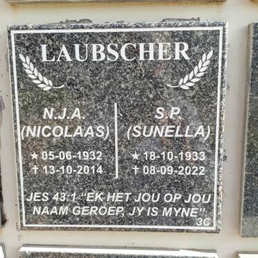 LAUBSCHER N.J.A. 1932-2014 &amp; S.P. 1933-2022
