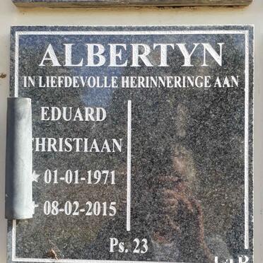 ALBERTYN Eduard Christiaan 1971-2015