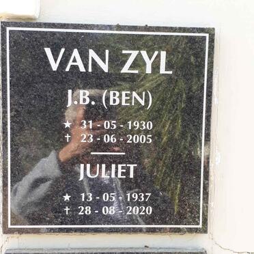 ZYL J.B., van 1930-2005 &amp; Juliet 1937-2020