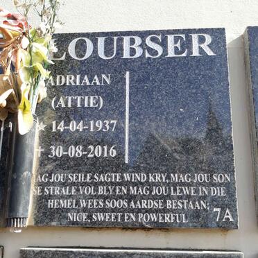 LOUBSER Adriaan 1937-2016
