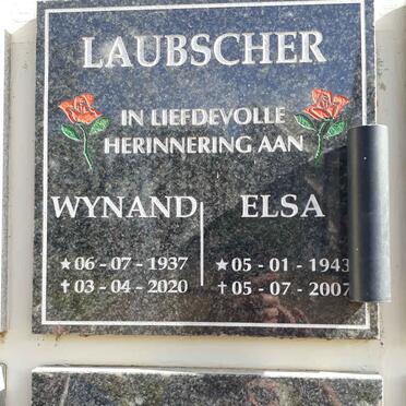 LAUBSCHER Wynand 1937-2020 &amp; Elsa 1943-2007