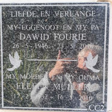 MULLER Elleen 1932-2010 :: FOURIE Dawid 1946-2010