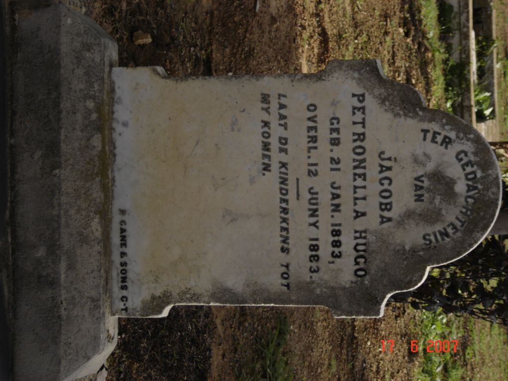 HUGO Jacoba Petronella 1883-1883