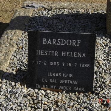 BARSDORF Hester Helena 1906-1998