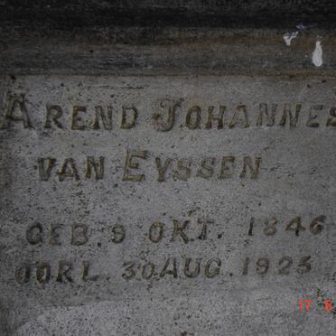 EYSSEN Arend Johannes, van 1846-1925