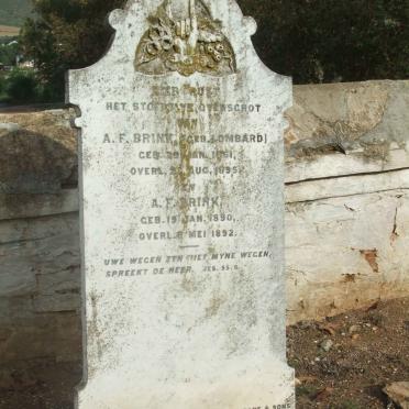 BRINK A.F. nee LOMBARD  1861-1895 :: BRINK A.F. 1890-1892