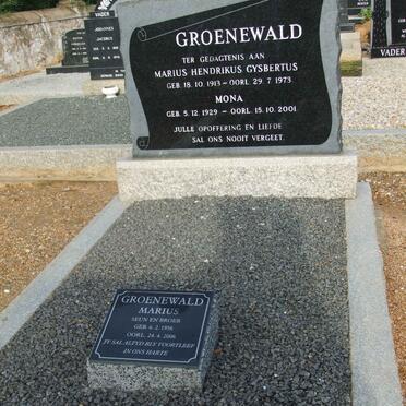 GROENEWALD Marius Hendrikus Gysbertus 1913-1973 &amp; Mona 1929-2001 :: GROENEWALD Marius 1956-2006