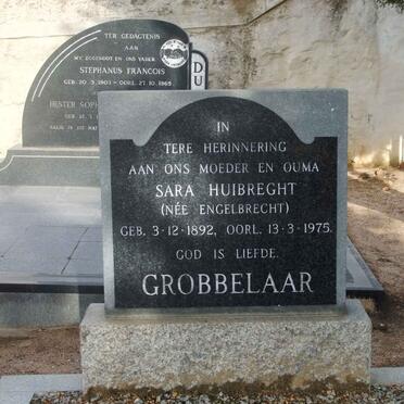 GROBBELAAR Sara Huibrecht nee ENGELBRECHT 1892-1975