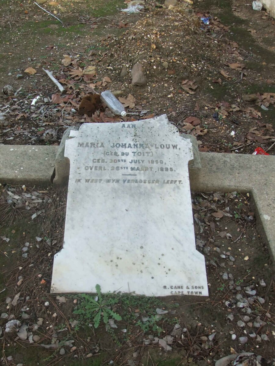 LOUW Maria Johanna nee DU TOIT 1850-1895