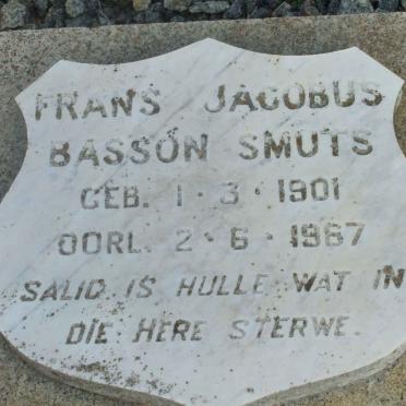 SMUTS Frans Jacobus Basson 1901-1967