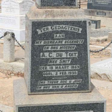 TOIT A.C., du nee SMIT 1863-1930