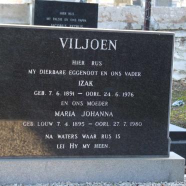 VILJOEN Izak 1891-1976 &amp; Maria Johanna LOUW 1895-1980