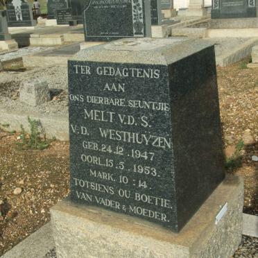 WESTHUYZEN Melt, v.d. 1947-1953