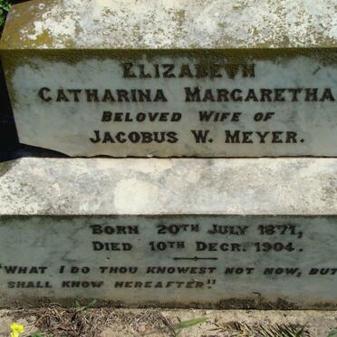 MEYER Elizabeth Catharina Margaretha 1871-1904 