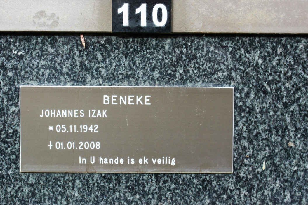 BENEKE Johannes Izak 1942-2008