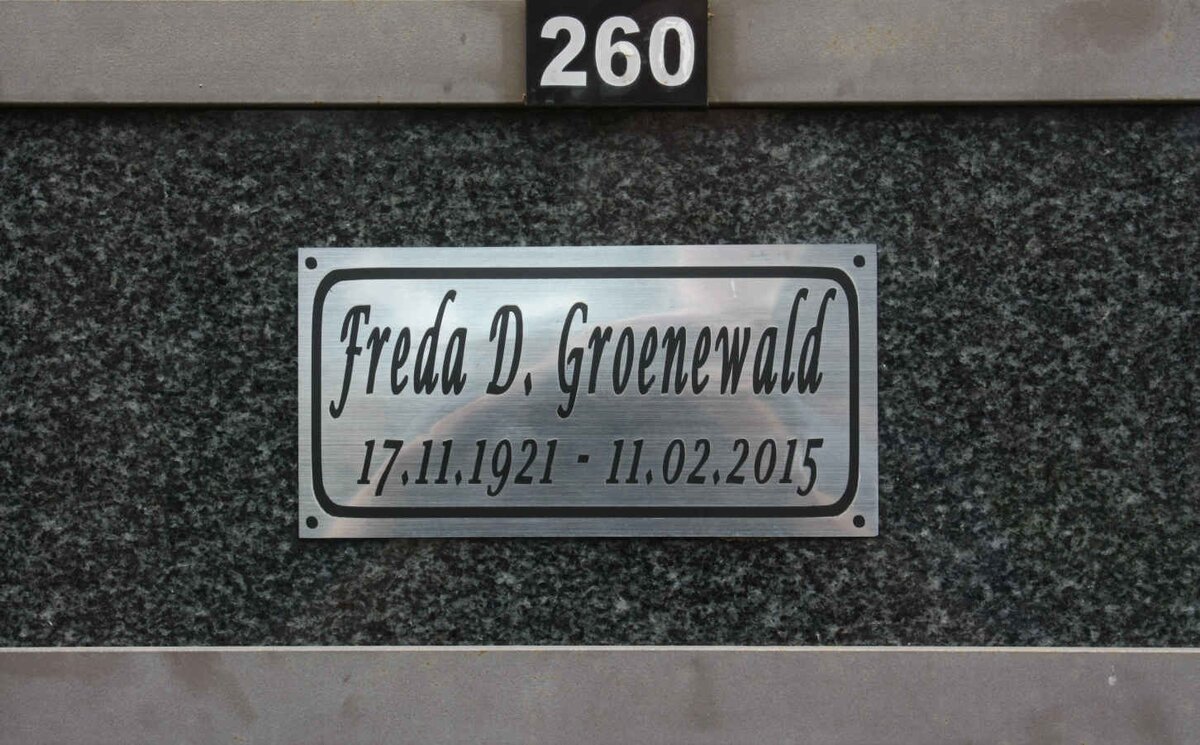 GROENEWALD Freda D. 1921-2015