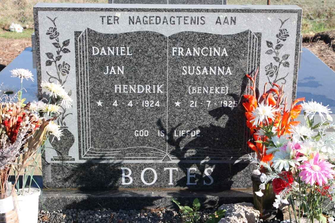 BOTES Daniël Jan Hendrik 1924- &amp; Francina Susanna BENEKE 1925-