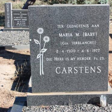 CARSTENS Maria M. nee TERBLANCHE 1900-1977