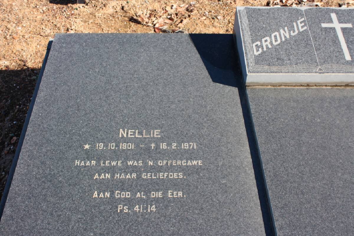 CRONJE Nellie 1901-1971