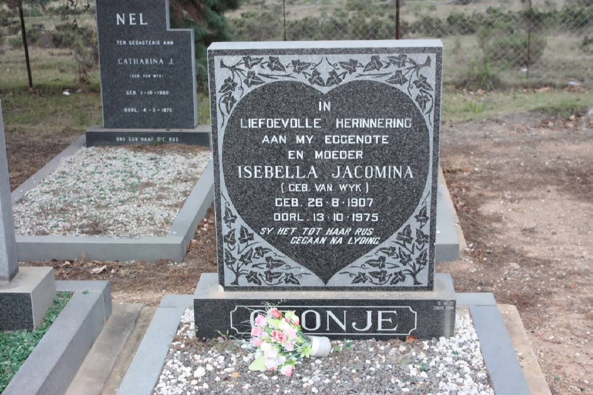 CRONJE Isebella Jacomina nee VAN WYK 1907-1975