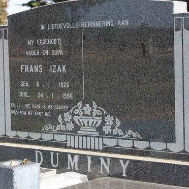 DUMINY Frans Izak 1926-1996