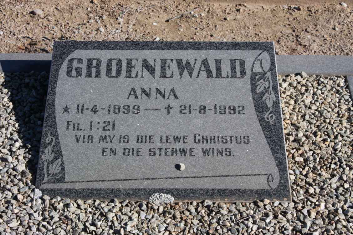 GROENEWALD Anna 1899-1992