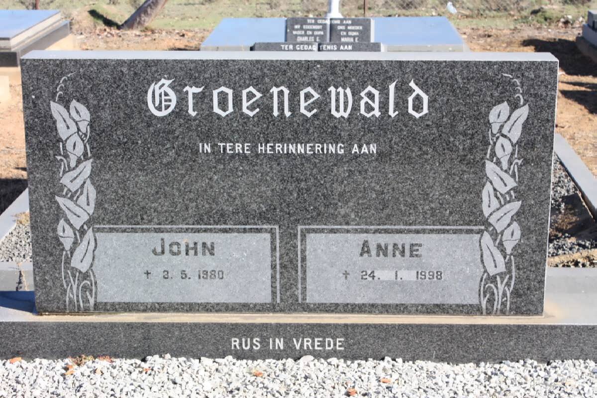 GROENWALD John -1980 &amp; Anne -1998