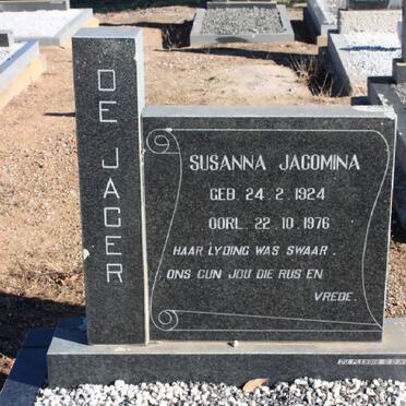 JAGER Susanna Jacomina, de 1924-1976