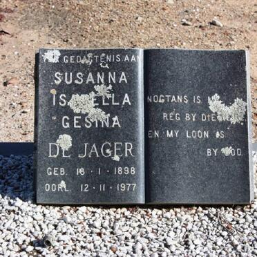 JAGER Susanna Isabella Gesina, de 1898-1977