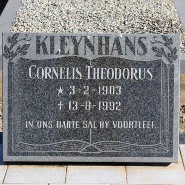 KLEYNHANS Cornelis Theodorus 1903-1992