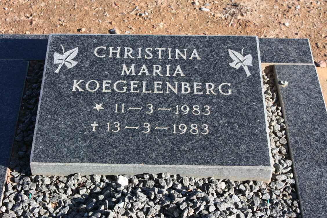 KOEGELENBERG Christina Maria 1983-1983