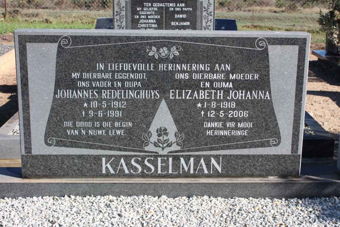 KASSELMAN Johannes Redelinghuys 1912-1991 &amp; Elizabeth Johanna 1918-2006