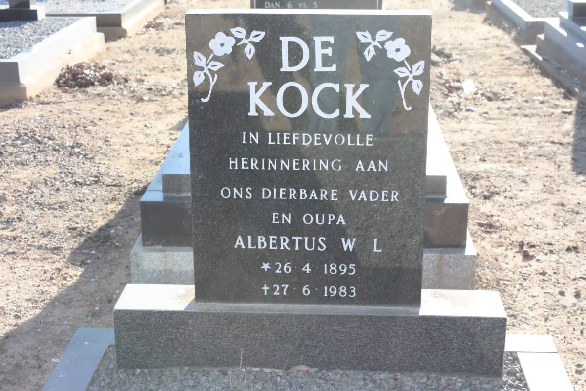 KOCK Albertus W.L., de 1895-1983