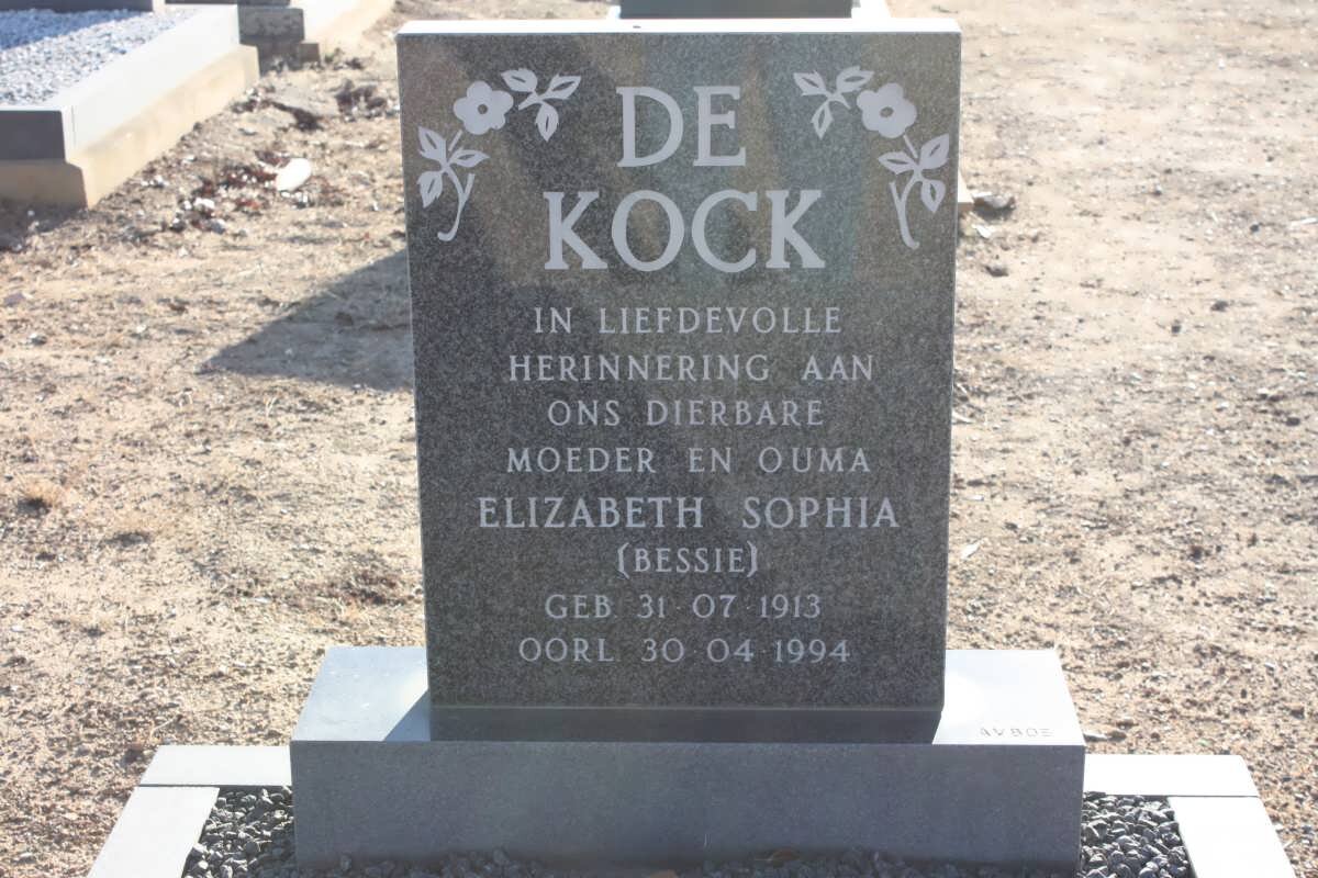 KOCK Elizabeth Sophia, de 1913-1994