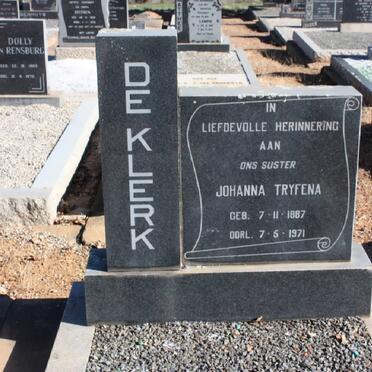 KLERK Johanna Tryfena, de 1887-1971