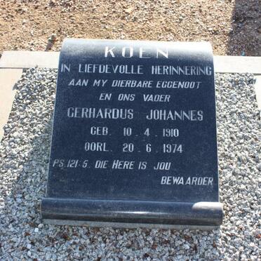 KOEN Gerhardus Johannes 1910-1974