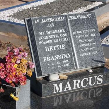 MARCUS Hettie Fransina 1931-1997