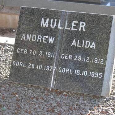 MULLER Andrew 1911-1977 &amp; Alida 1912-1995