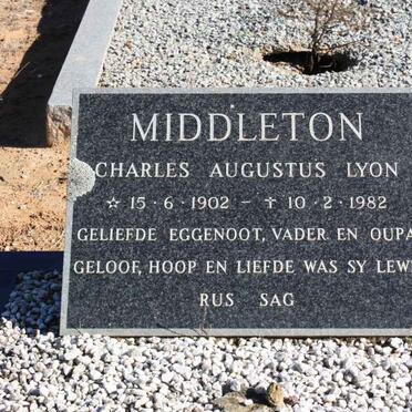 MIDDLETON Charles Augustus Lyon 1902-1982